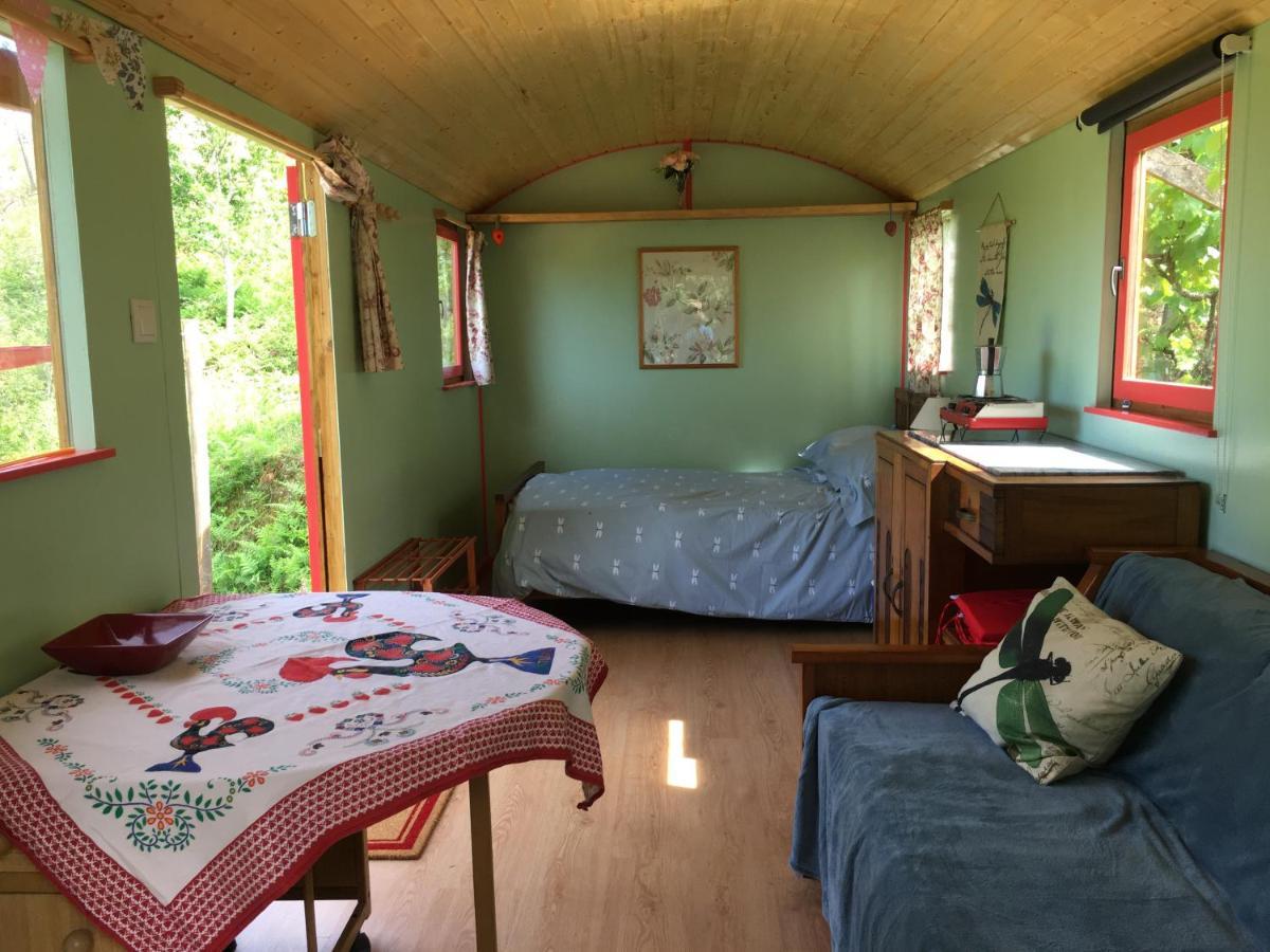 Rosa The Cosy Cabin - Gypsy Wagon - Shepherds Hut, River Views Off-Grid Eco Living Pedrogao Grande Kültér fotó